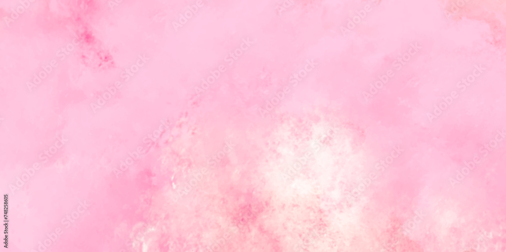 Abstract watercolor pink texture with splashes. Watercolor background with space. Soft pink watercolor grunge texture background. 