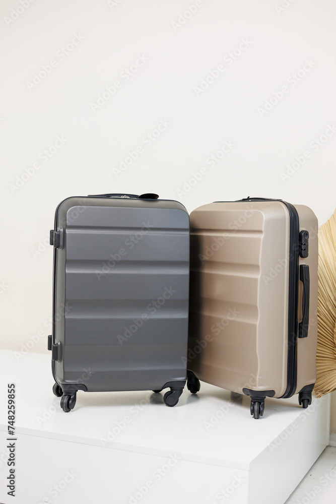 Two suitcases for travel. Large suitcases. Concept of tourism. Two suitcases for travel. Large suitcases. Concept of tourism.