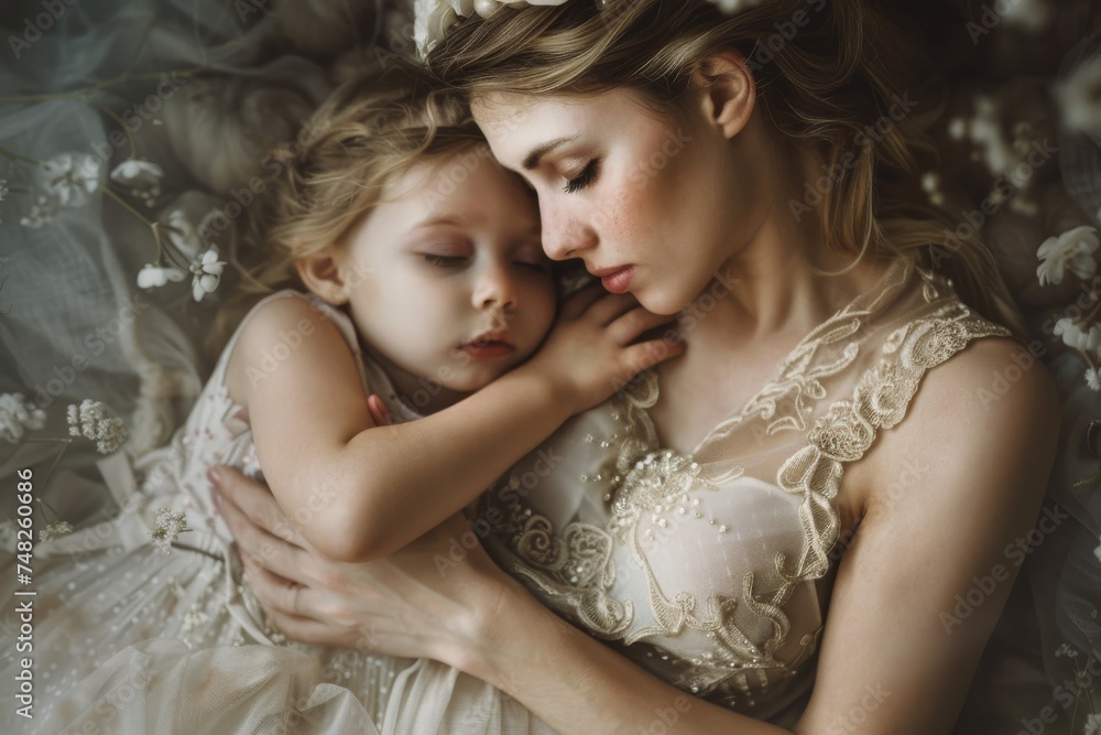 Mother and Child Sharing a Priceless Moment of Tender Affection Mother and Child Sharing a Priceless Moment of Tender Affection