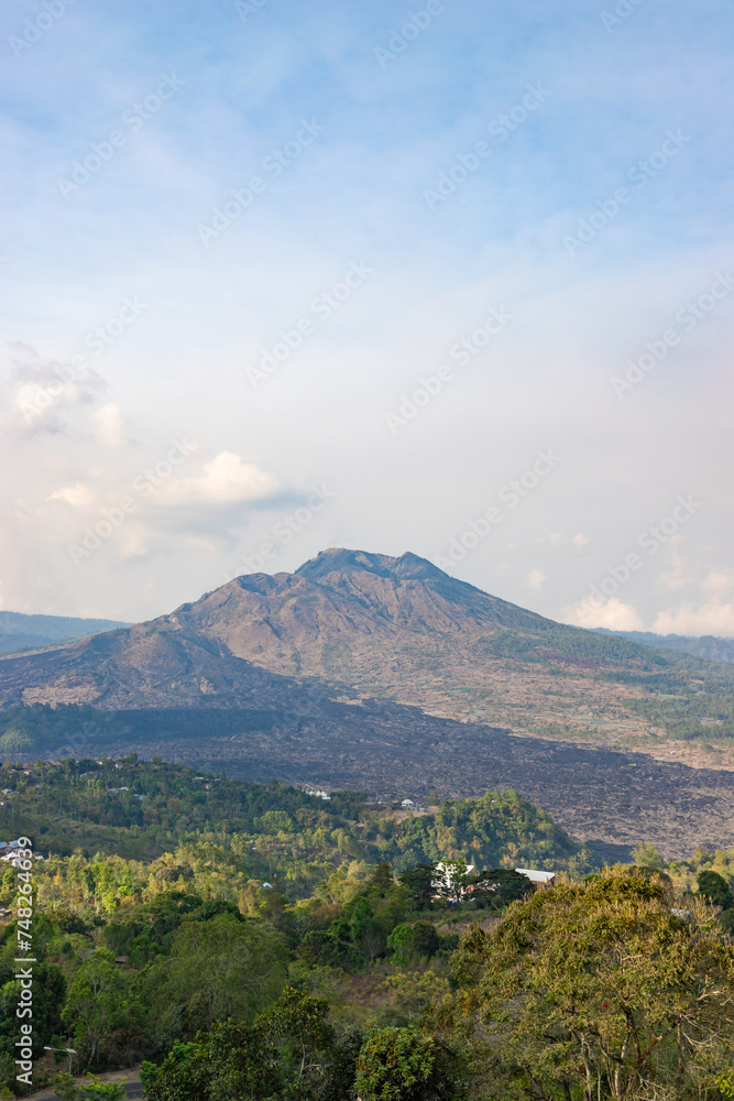 Landscape of Batur volcano on Bali island, Indonesia.