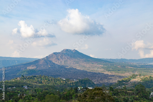 Landscape of Batur volcano on Bali island  Indonesia