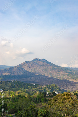Landscape of Batur volcano on Bali island  Indonesia.