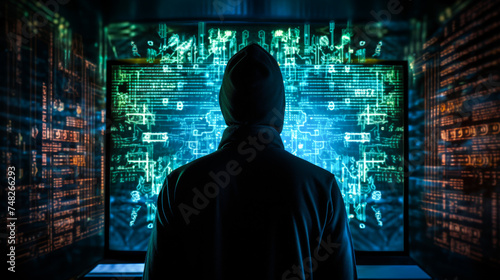 The Veiled Hacker: Enigmatic Presence in Server Room