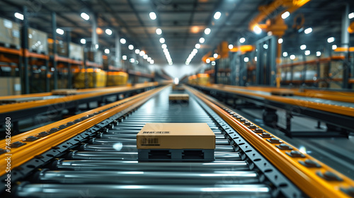 warehouse automation on conveyor system