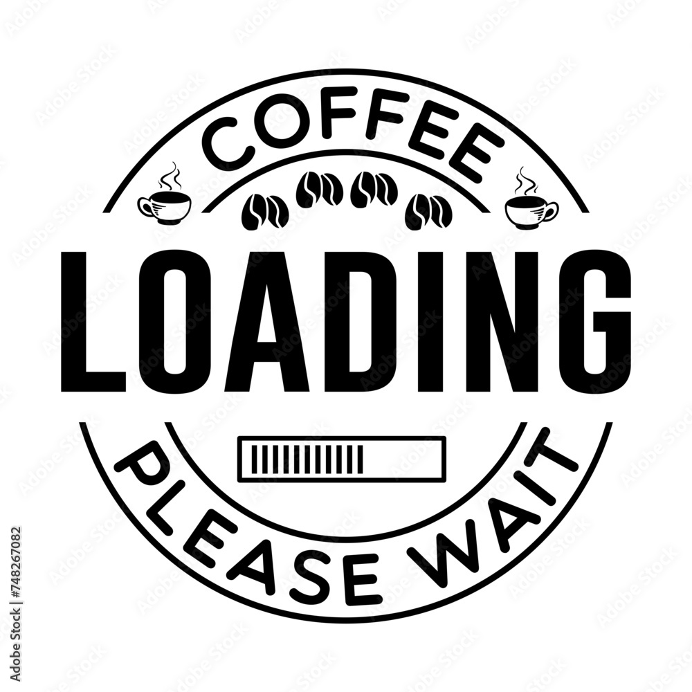 Coffee Loading Please Wait Svg
