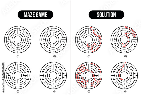 Activity Easy Maze Puzzle Game For Smart Kids and children	