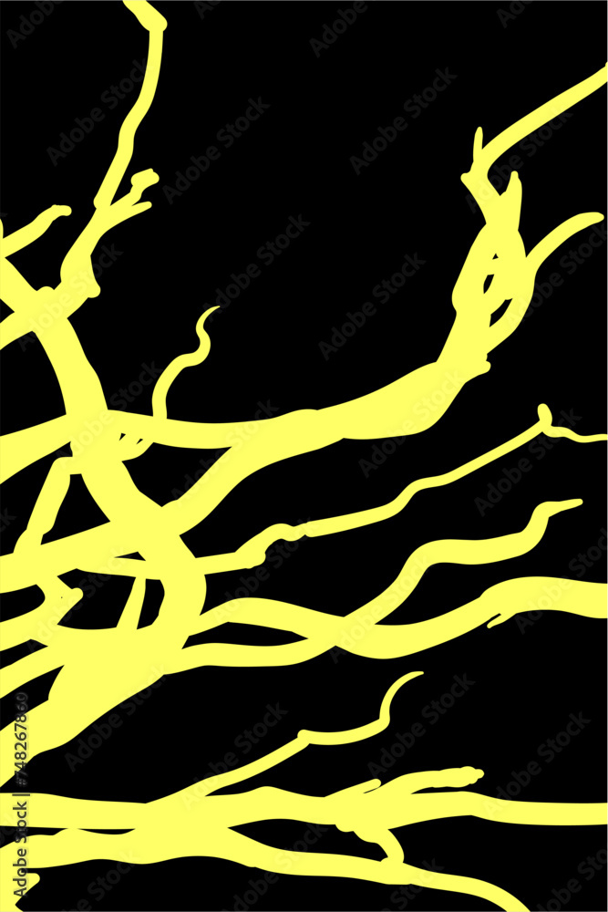 Obraz premium ramas, arboles, siluetas, vegetacion, roble, bosque, paisaje, vector, hojas, abstracto, sauce, tronco, malesa, pegatina