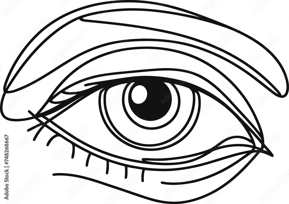 eye in continuous line drawing, minimalist, simplicity contour, pray, eye in continuous line drawing, minimalist, simplicity contour, pray,