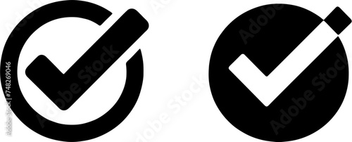 Checkmark Icons Black Set