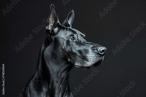 Regal Great Dane with a commanding presence, photographed using a Sigma lens to emphasize the graceful lines of its powerful physique. © Adnan Bukhari