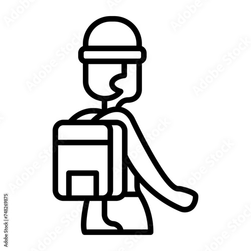 Tourist Line Icon