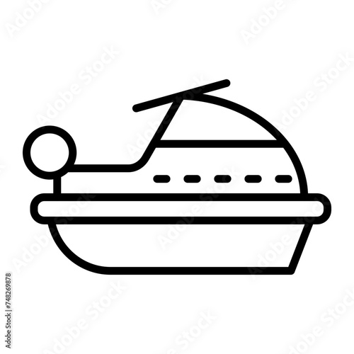 Jet Ski Line Icon