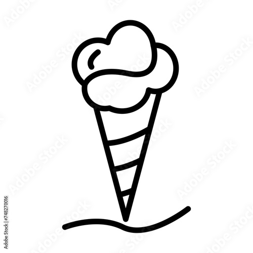 Ice Cream Line Icon