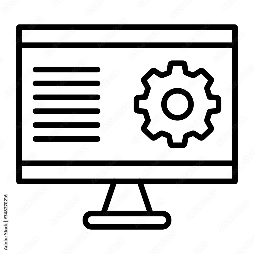 Monitoring Line Icon Monitoring Line Icon