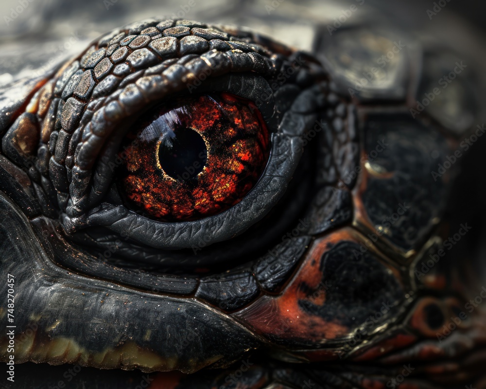 a close up of a turtle's eye a close up of a turtle's eye