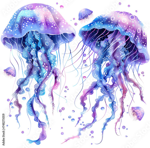 cartoon jellyfish wall decal sticker