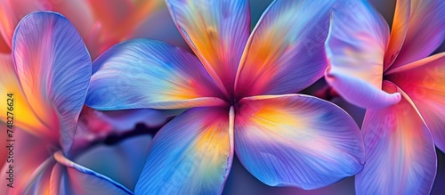 A close-up view of a bunch of vibrant and colorful flowers showcasing their intricate details and striking hues. Each petal and bloom is highlighted, creating a visually stunning display.