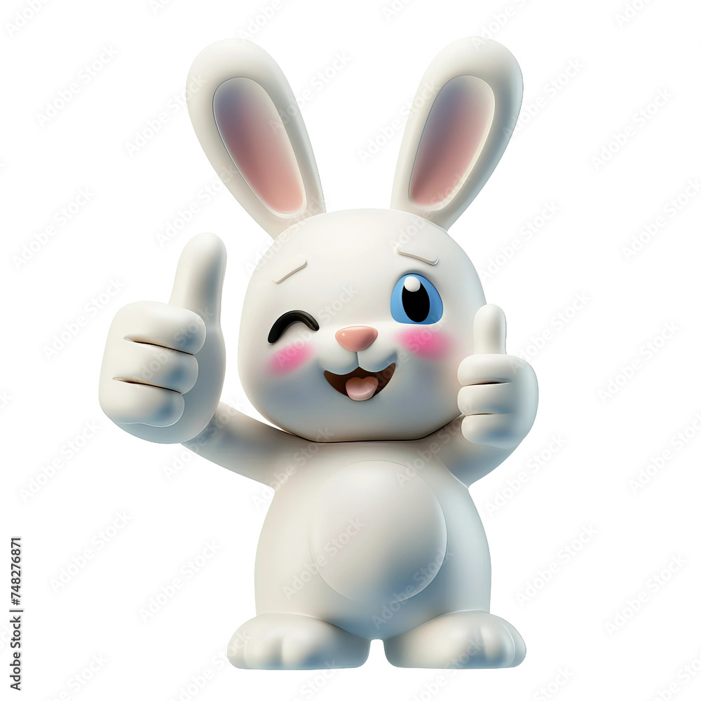 Obraz premium white bunny rabbit