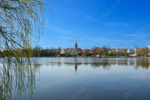 2023-04-21 view of the ancient city ketrzyn from the lake. ketrzyn. poland, © fotomaster