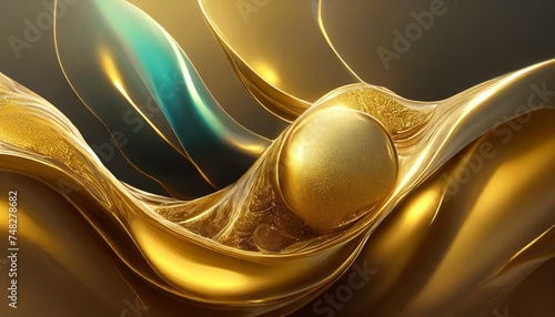 Wallpaper Mural Textura fluido con particulas de oro elegante Torontodigital.ca