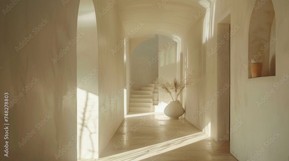 Fototapeta premium Light Flooded Indoor Living Room Area
