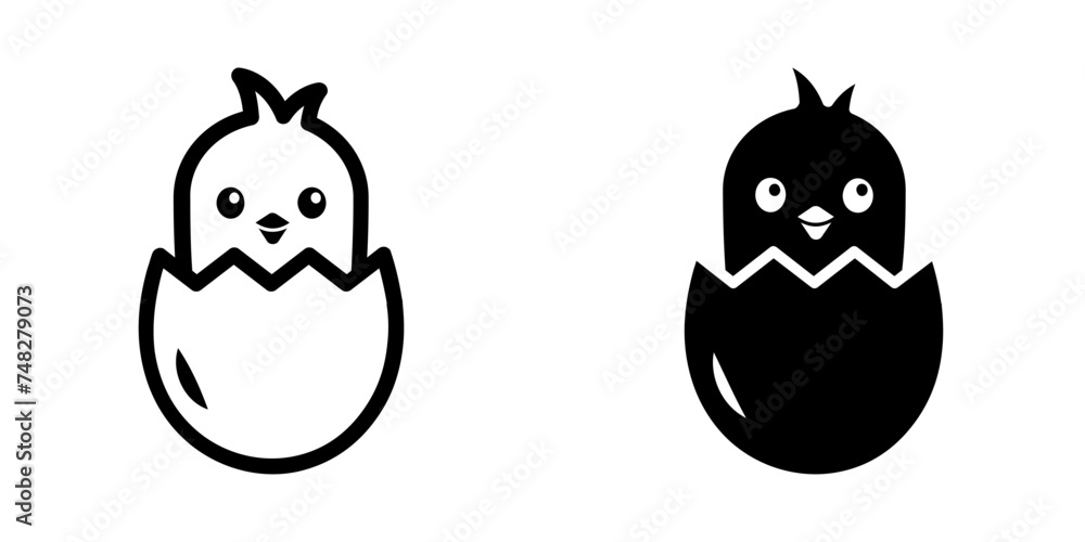 Chick icon. sign for mobile concept and web design. vector illustration Chick icon. sign for mobile concept and web design. vector illustration