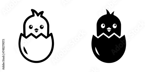 Chick icon. sign for mobile concept and web design. vector illustration