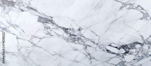 This close-up view showcases the intricate natural pattern of a white marble texture, highlighting its smooth surface and unique veining. The details of the marble are captured in stunning clarity,