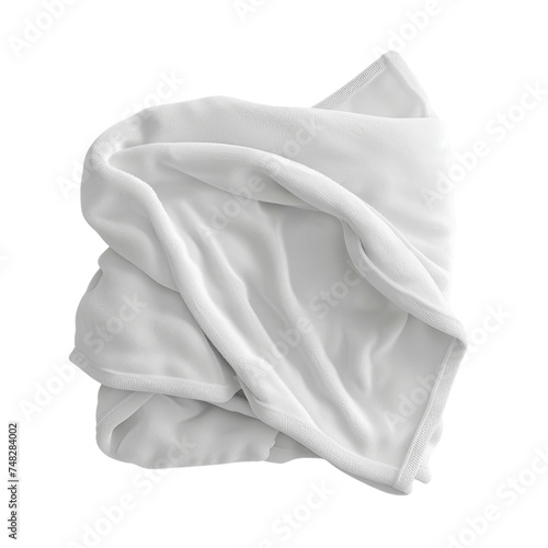 crumpled cover isolated on white 