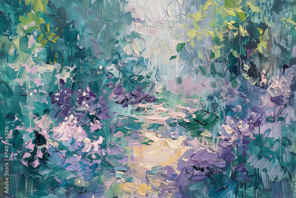 Fototapeta premium impressionism art nature forest green