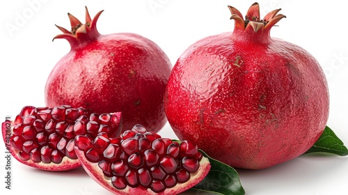 A pomegranate isolated on a white background. With a clipping path. Full depth of field.