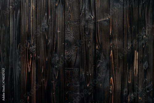 Texture di un piano in legno vecchio e antico grigio scuro nero