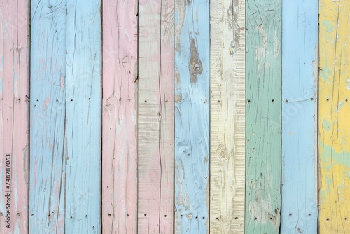 Texture di un piano di legno antico e vecchio multi colore pastello