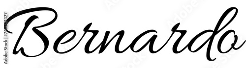 Bernardo - black color - name written - ideal for websites,, presentations, greetings, banners, cards,, t-shirt, sweatshirt, prints, cricut, silhouette, sublimation		
