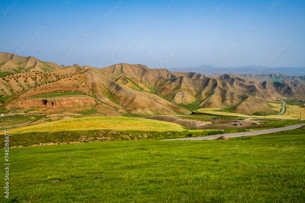 Sweeping Hillsides Near Khalid Nabi Shrine, Golestan Province, Iran