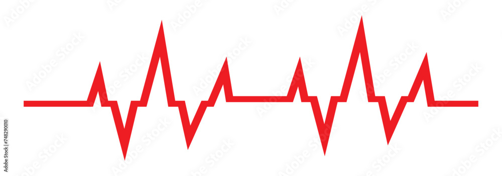ECG, EKG cardiogram line icon. Heartbeat red line icon. Heart beat wave. Heartbeat sign in flat design. Heartbeat graph vector. vector illustration. ECG, EKG cardiogram line icon. Heartbeat red line icon. Heart beat wave. Heartbeat sign in flat design. Heartbeat graph vector. vector illustration.