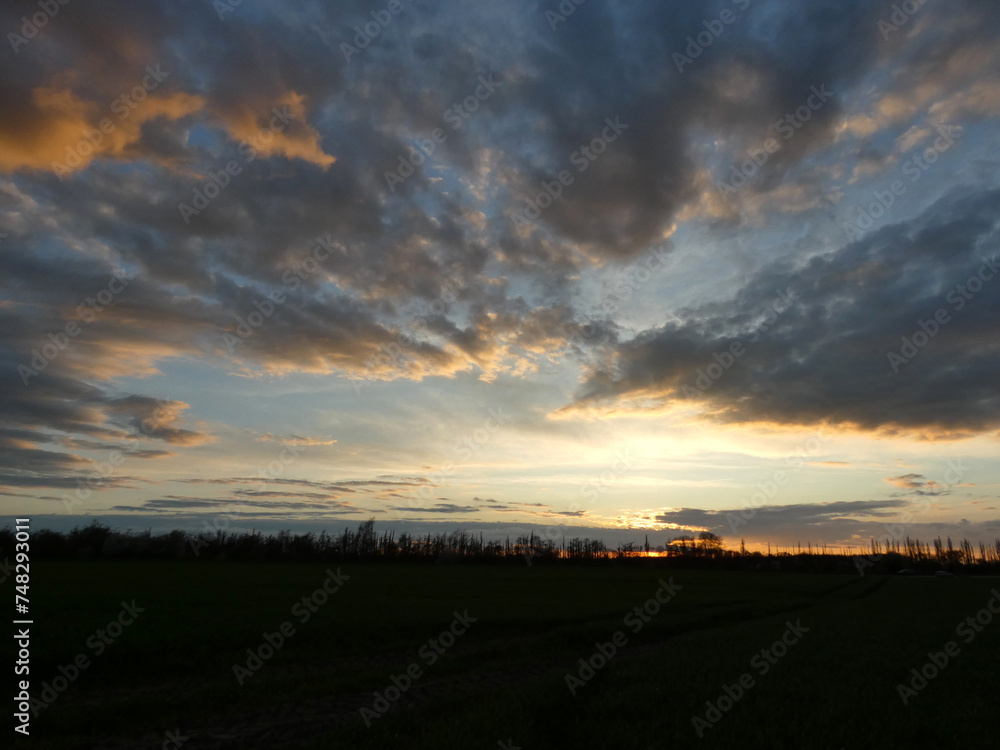 Sunset in Roggentin near Rostock (Baltic Sea, Germany)