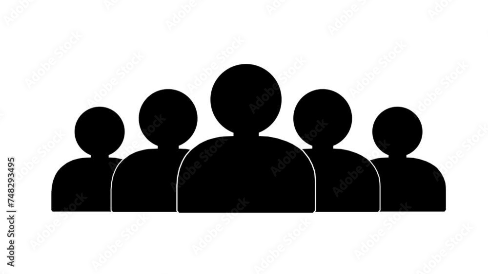 A group of people icon, Animated icon . Connected people icon. Flat Group of People or Humans Icon Animation . A group of people icon, Animated icon . Connected people icon. Flat Group of People or Humans Icon Animation .