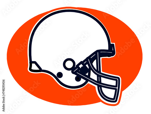 Orange and black football player helmet, sport vector graphics, hockey, for websites, greetings, banners, cards,, t-shirt, sweatshirt, prints, cricut, silhouette,	