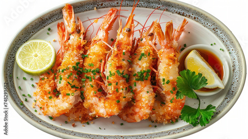 Seasoned Grilled Shrimp on a Plate