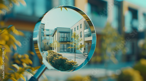 Discover Your Dream Home: Exploring the Rental Housing Market - Searching New Homes with AI Assisted House Hunting and Magnifier Near a Residential Building