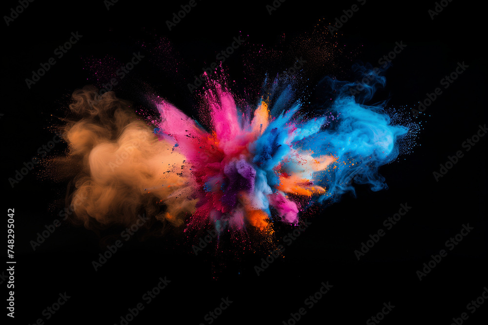 colorful pigment explosion on black background (2) colorful pigment explosion on black background (2)