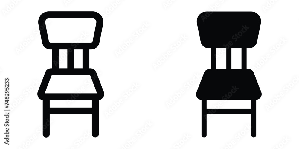 Chair icon. flat illustration of vector icon Chair icon. flat illustration of vector icon