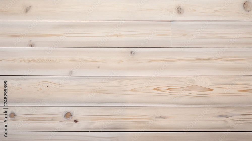 Fototapeta premium Drewniane tło. Jasne tło z poziomymi deskami z jasnego gatunku surowego drzewa. Podłoga lub ściana z lameli - minimalistyczna tapeta. Dąb lub sosna.