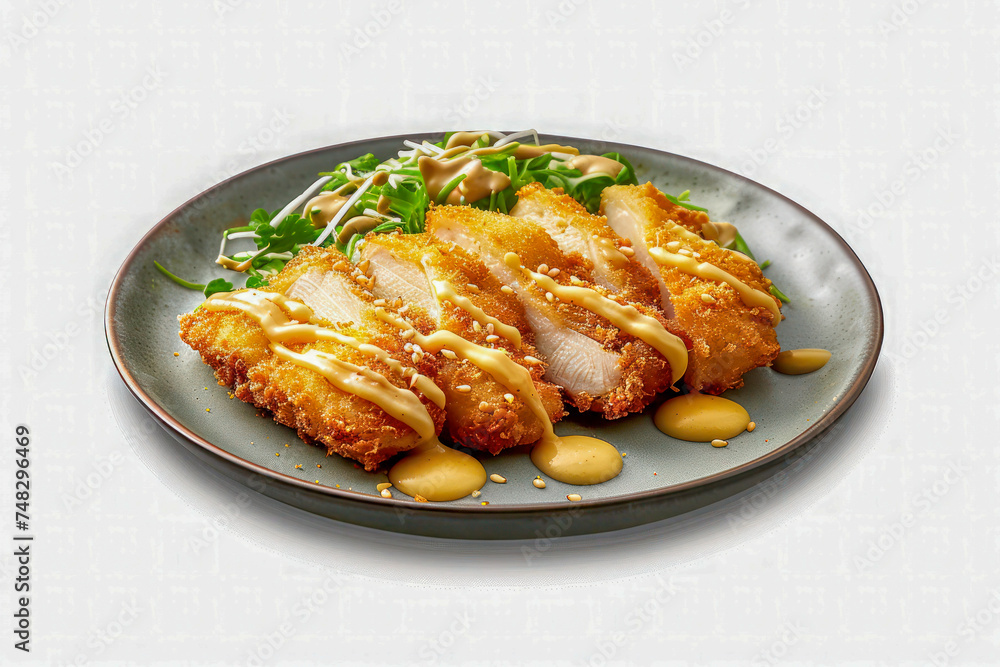 Crispy Breaded Chicken Croquettes with Creamy Sauce Crispy Breaded Chicken Croquettes with Creamy Sauce