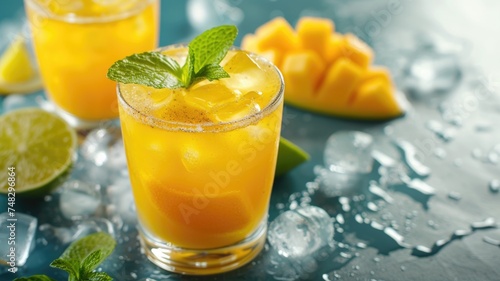 Mango Citrus Smoothie with Fresh Mint