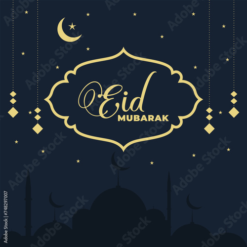 I will do the amazing Eid Mubarak banner design.