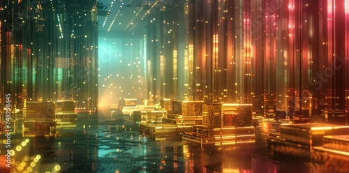 a chart showing the market in a room with gold bars