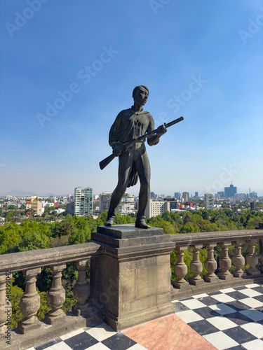 Statue outside Chapultepec Castle Mexico
