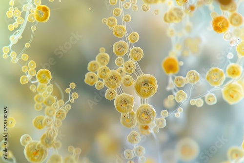 Candida Auris Macro Photo, a Pathogenic Fungus Microorganism, Pathogen Superbug, Urinary Infection photo